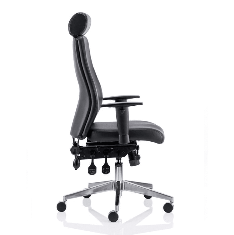 Onyx Ergonomic High Back Posture Chair - Height Adjustable Arms & Headrest, 24hr Use, 135kg Capacity, 5-Year Guarantee