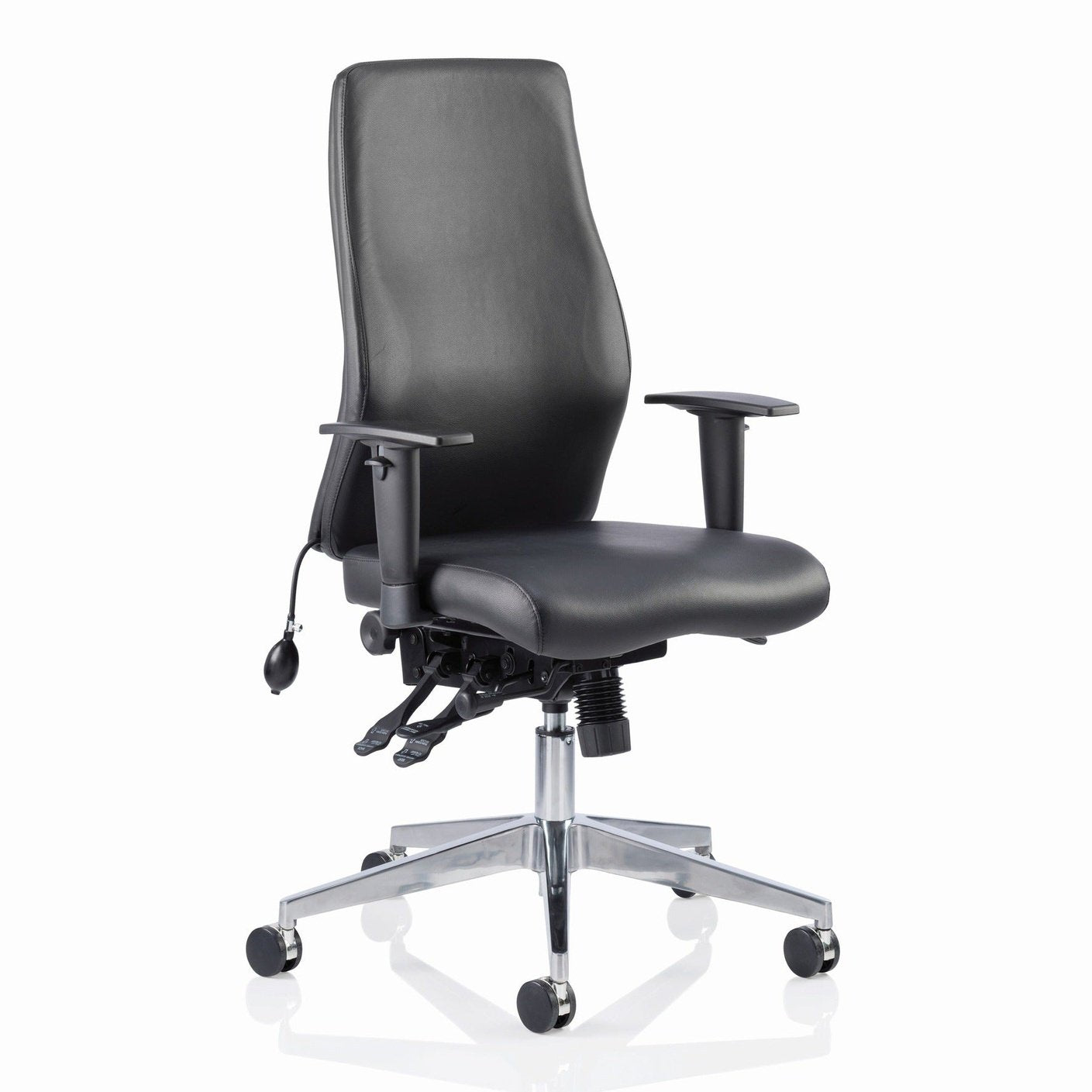 Onyx Ergonomic High Back Posture Chair - Height Adjustable Arms & Headrest, 24hr Use, 135kg Capacity, 5-Year Guarantee