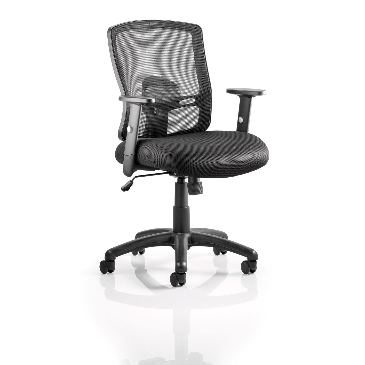 Portland Mesh Back Office Chair - Medium Task Operator Chair with Adjustable Arms, Lumbar Support & 125kg Capacity - Ideal for 8 Hour Daily Use