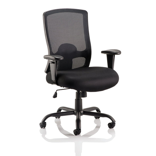 Portland HD High Back Heavy Duty Task Operator Office Chair - Mesh, Airmesh, Metal Frame, 205kg Capacity, 8hr Usage, Adjustable Arms