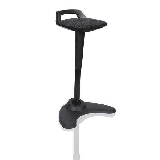 Spry Task Operator Stool - Fabric Seat, Metal & Plastic Frame, Flat Packed, 125kg Capacity, 8hr Usage, Gas Height Adjustment (560-790mm)