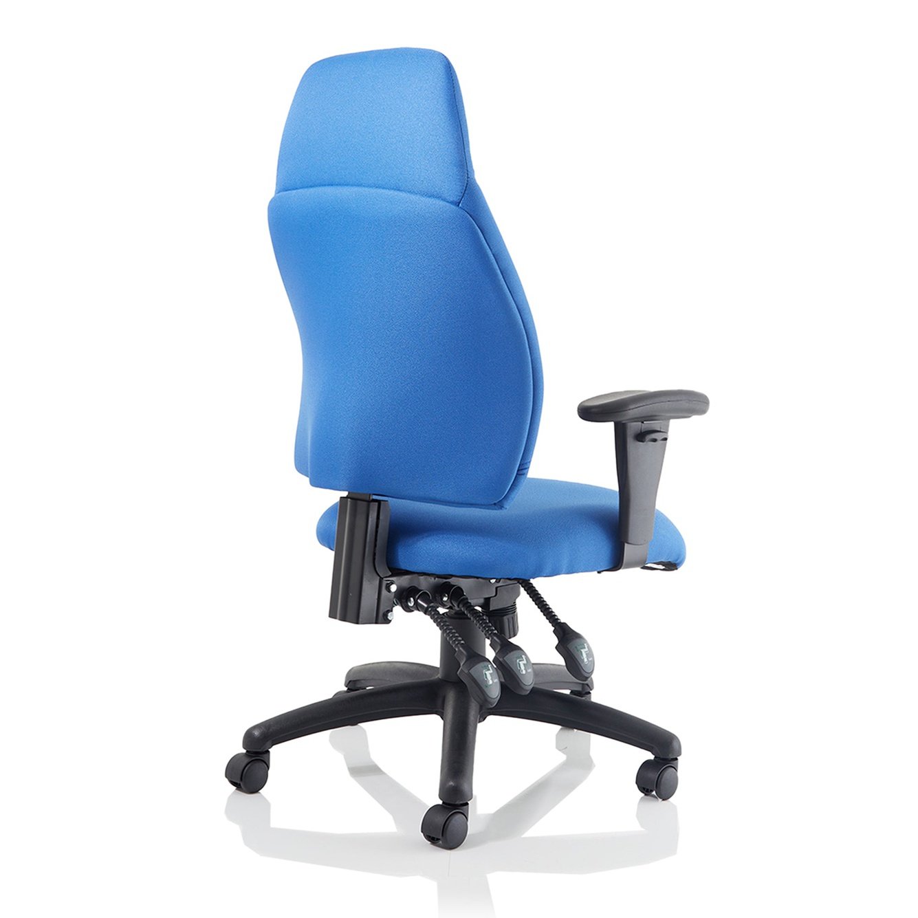 Esme High Back Task Operator Chair with Arms - Fabric Seat & Back, Adjustable Height, 125kg Capacity, 8hr Usage, 2yr Warranty (Flat Packed)
