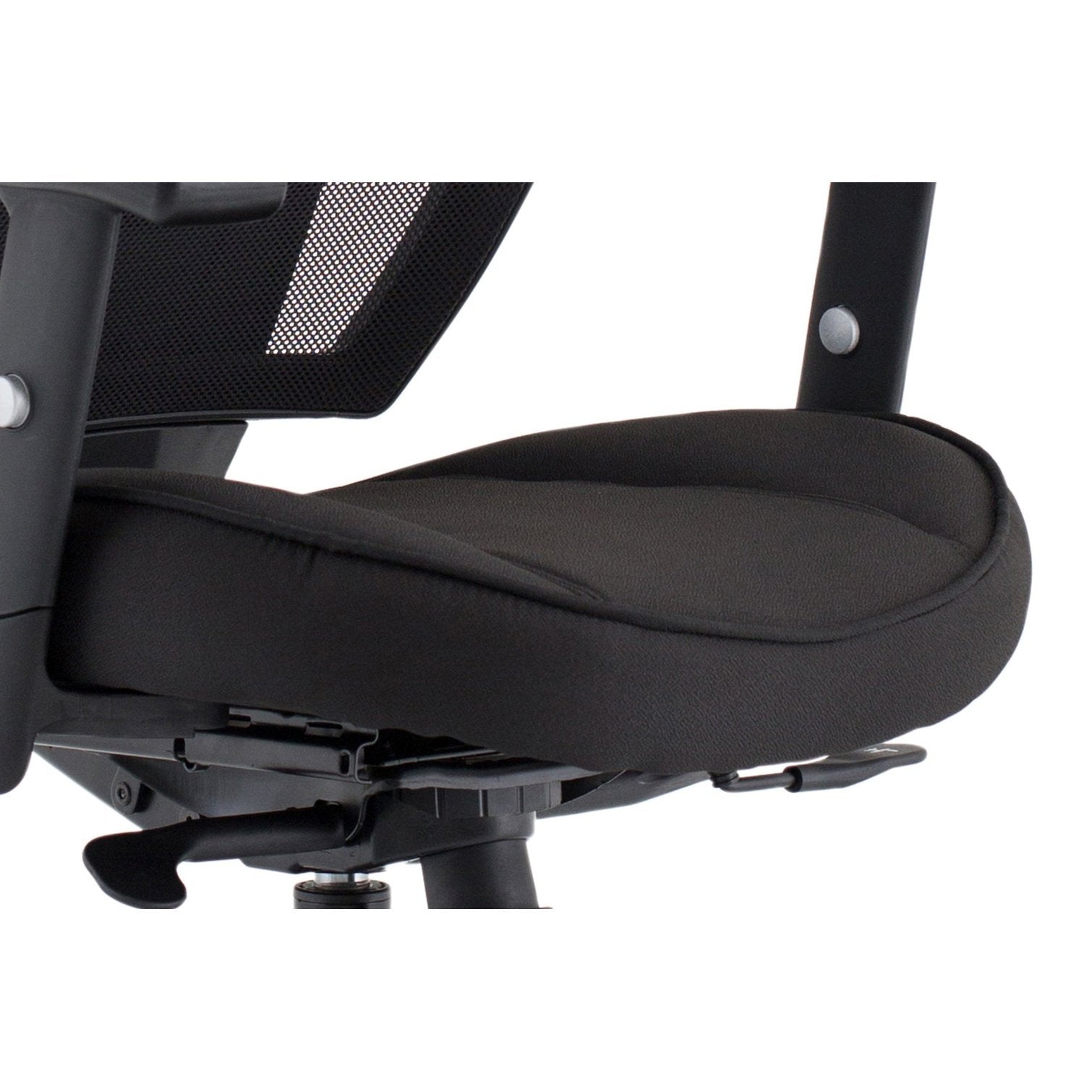 Denver High Mesh Back Task Operator Office Chair - Black, Adjustable Arms, Lumbar Support, 120kg Capacity, 8hr Usage, 3yr Warranty