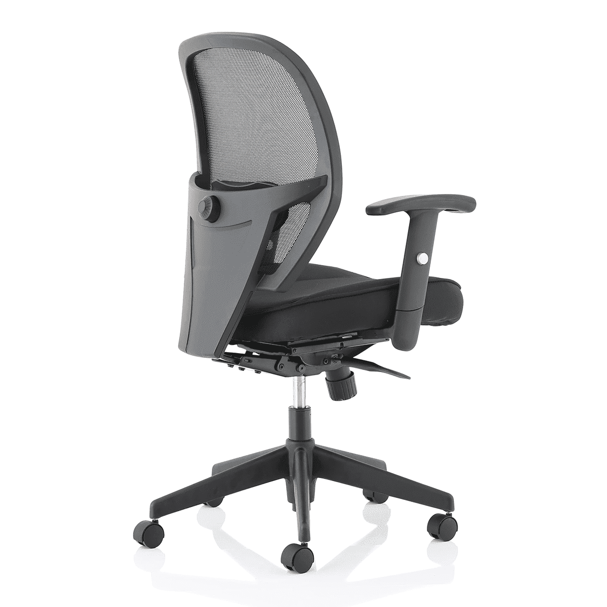 Denver High Mesh Back Task Operator Office Chair - Black, Adjustable Arms, Lumbar Support, 120kg Capacity, 8hr Usage, 3yr Warranty