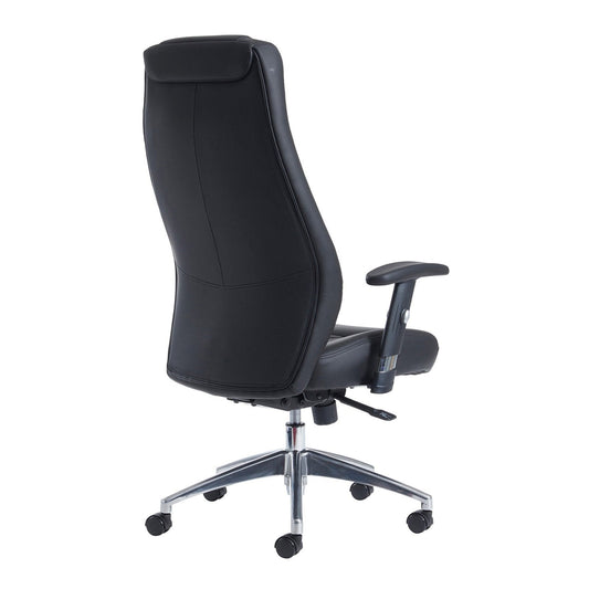 Odessa high back executive chair - black faux leather - Office Products Online