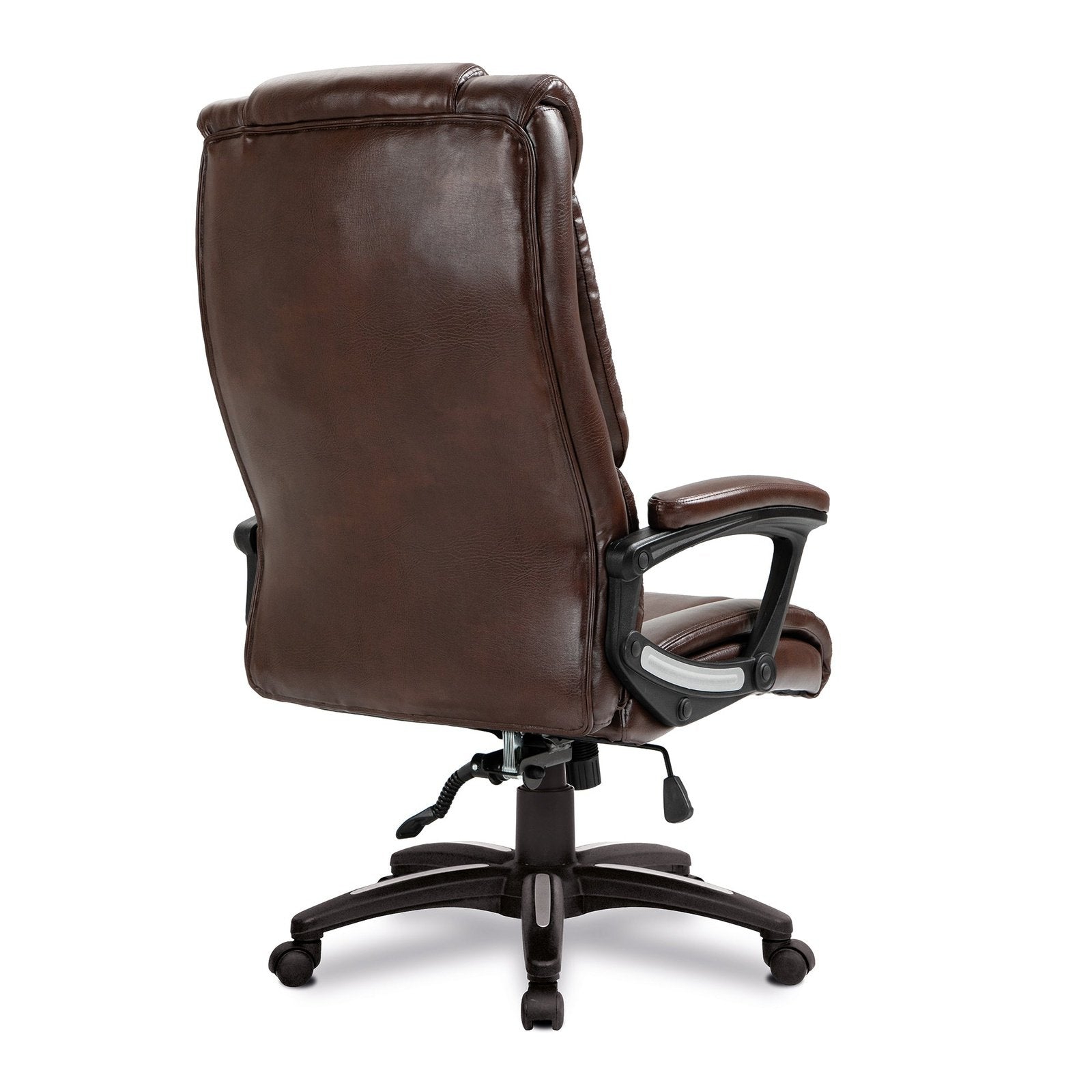 Oversized High Back Leather Effect Executive Chair with Integral Headrest - Office Products Online