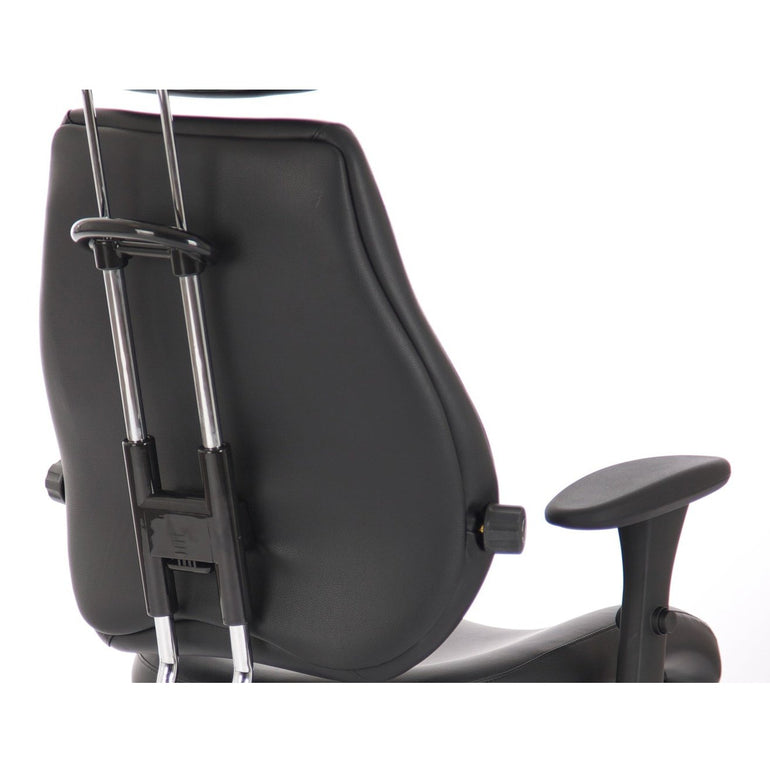 Chiro Plus Ultimate Ergonomic High Back Chair with Adjustable Arms, Headrest & Lumbar Support - Soft Bonded Leather, 150kg Capacity, 24hr Use