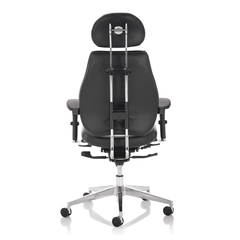 Chiro Plus Ultimate Ergonomic High Back Chair with Adjustable Arms, Headrest & Lumbar Support - Soft Bonded Leather, 150kg Capacity, 24hr Use