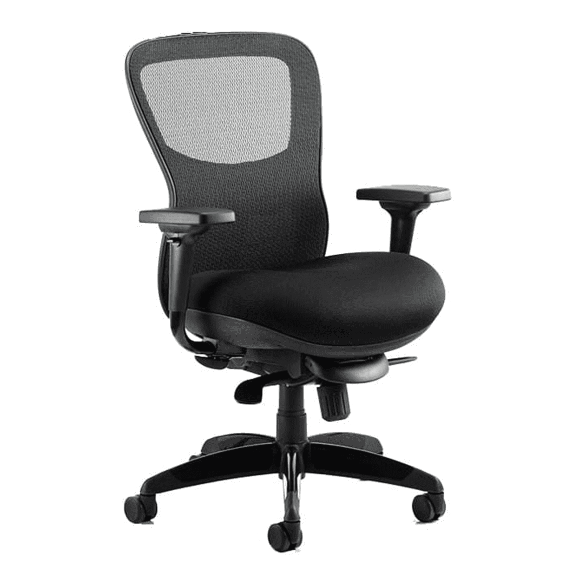 Stealth Shadow High Mesh Back Ergonomic Posture Chair with Arms - 24hr Usage, Adjustable Lumbar Support & Headrest, 135kg Capacity