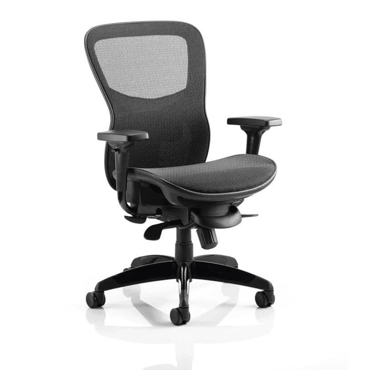 Stealth Shadow High Mesh Back Ergonomic Posture Chair with Arms - 24hr Usage, Adjustable Lumbar Support & Headrest, 135kg Capacity