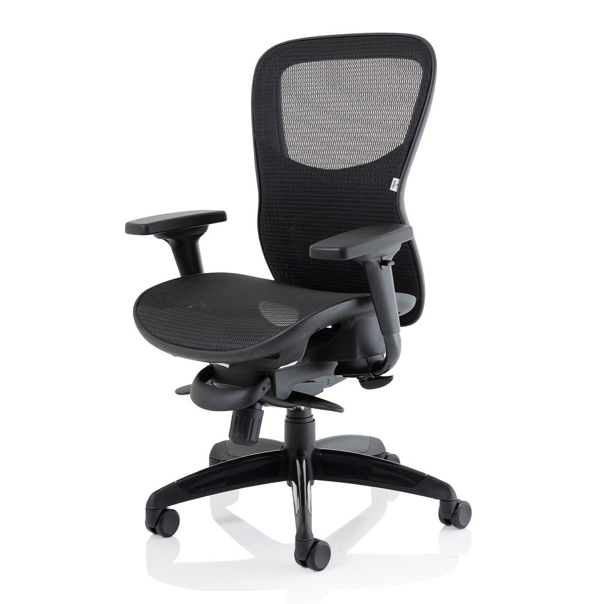 Stealth Shadow High Mesh Back Ergonomic Posture Chair with Arms - 24hr Usage, Adjustable Lumbar Support & Headrest, 135kg Capacity