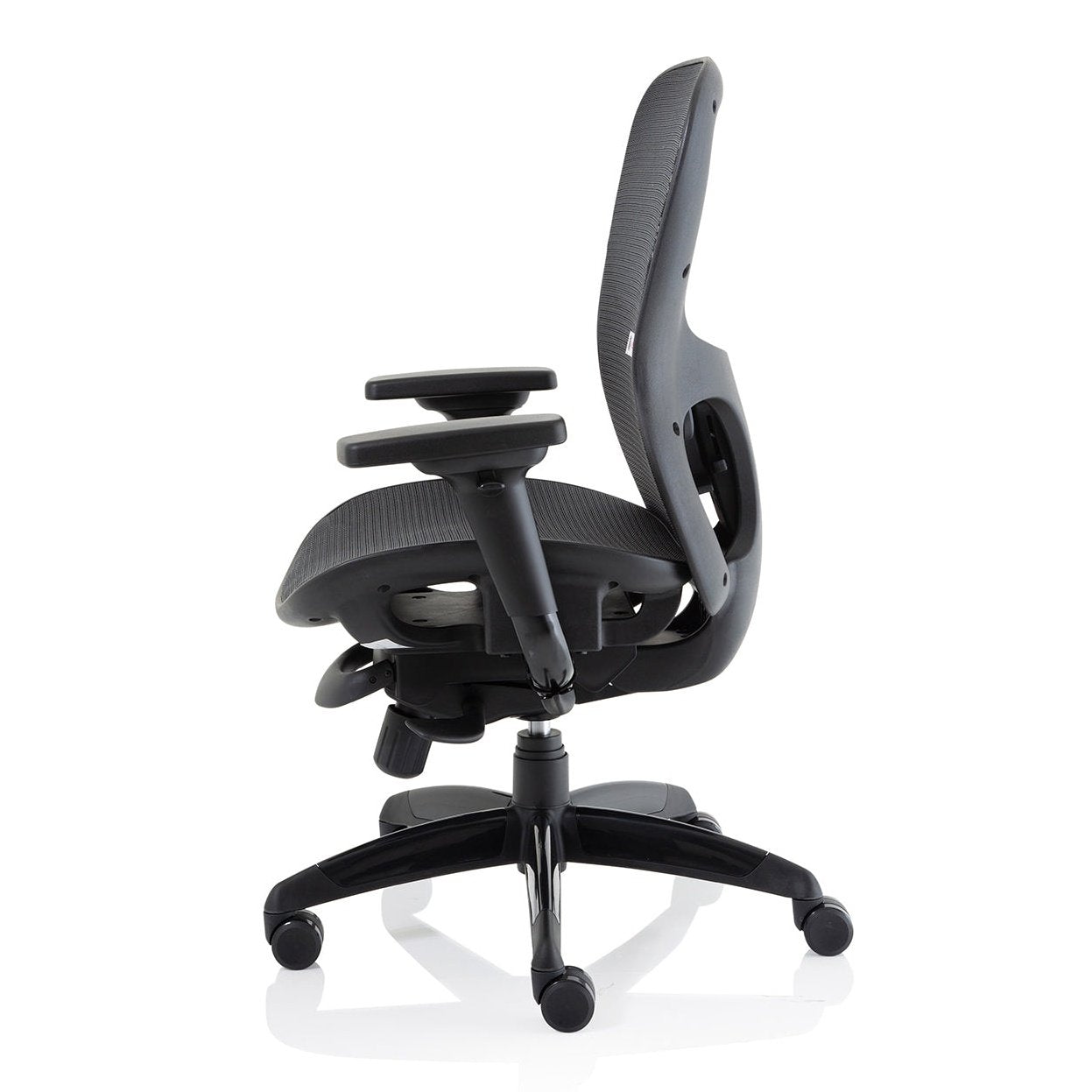 Stealth Shadow High Mesh Back Ergonomic Posture Chair with Arms - 24hr Usage, Adjustable Lumbar Support & Headrest, 135kg Capacity