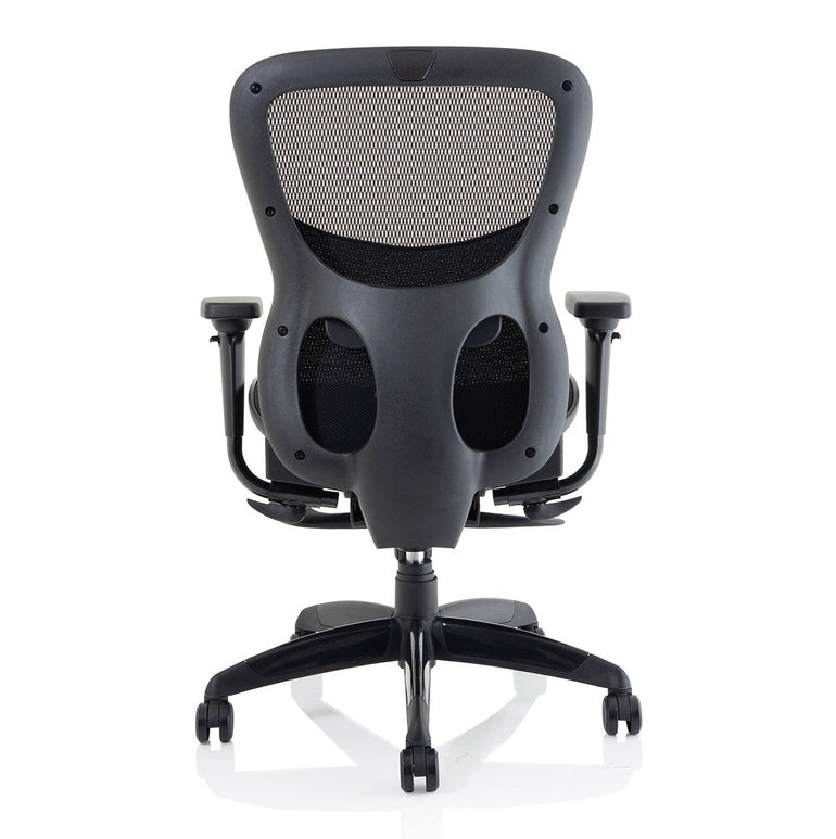 Stealth Shadow High Mesh Back Ergonomic Posture Chair with Arms - 24hr Usage, Adjustable Lumbar Support & Headrest, 135kg Capacity