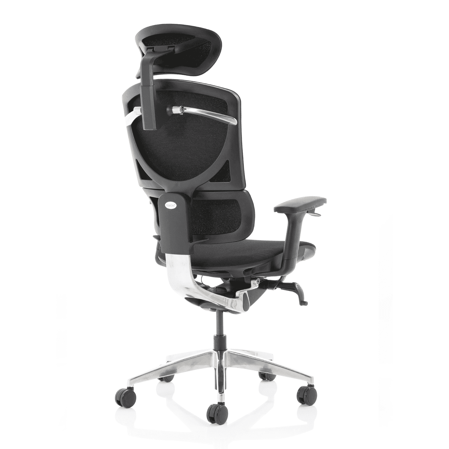 Ergo Click Plus High Back Ergonomic Office Chair - FabriMesh, Adjustable Arms & Headrest, Chrome Frame, 135kg Capacity, 24hr Use (Flat Packed)