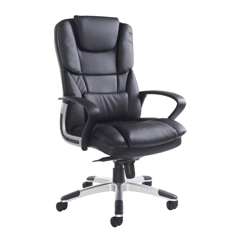 Palermo high back executive chair - black faux leather - Office Products Online