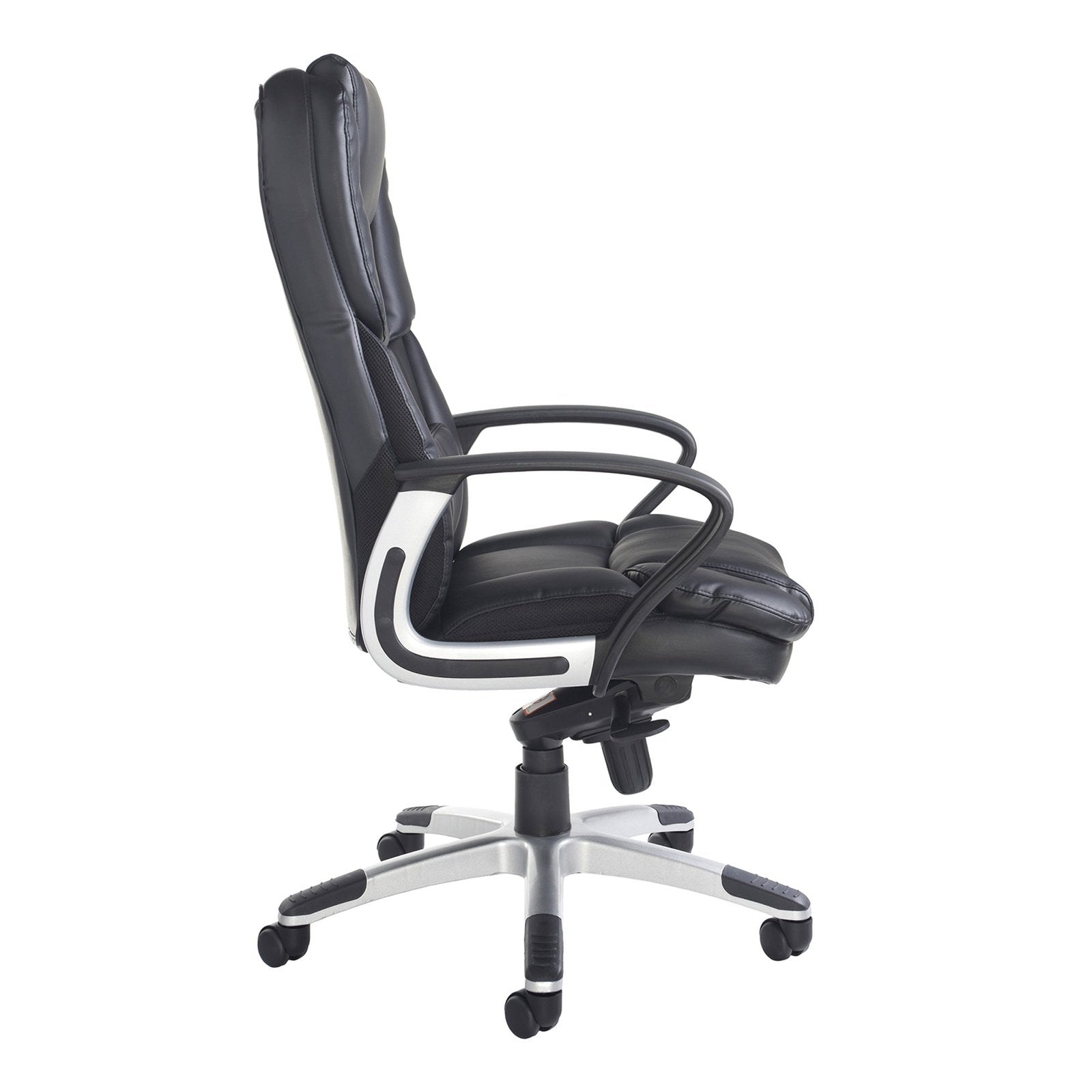 Palermo high back executive chair - black faux leather - Office Products Online