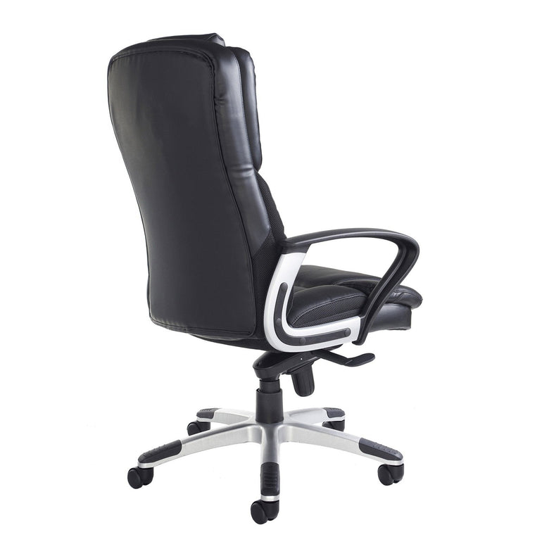 Palermo high back executive chair - black faux leather - Office Products Online