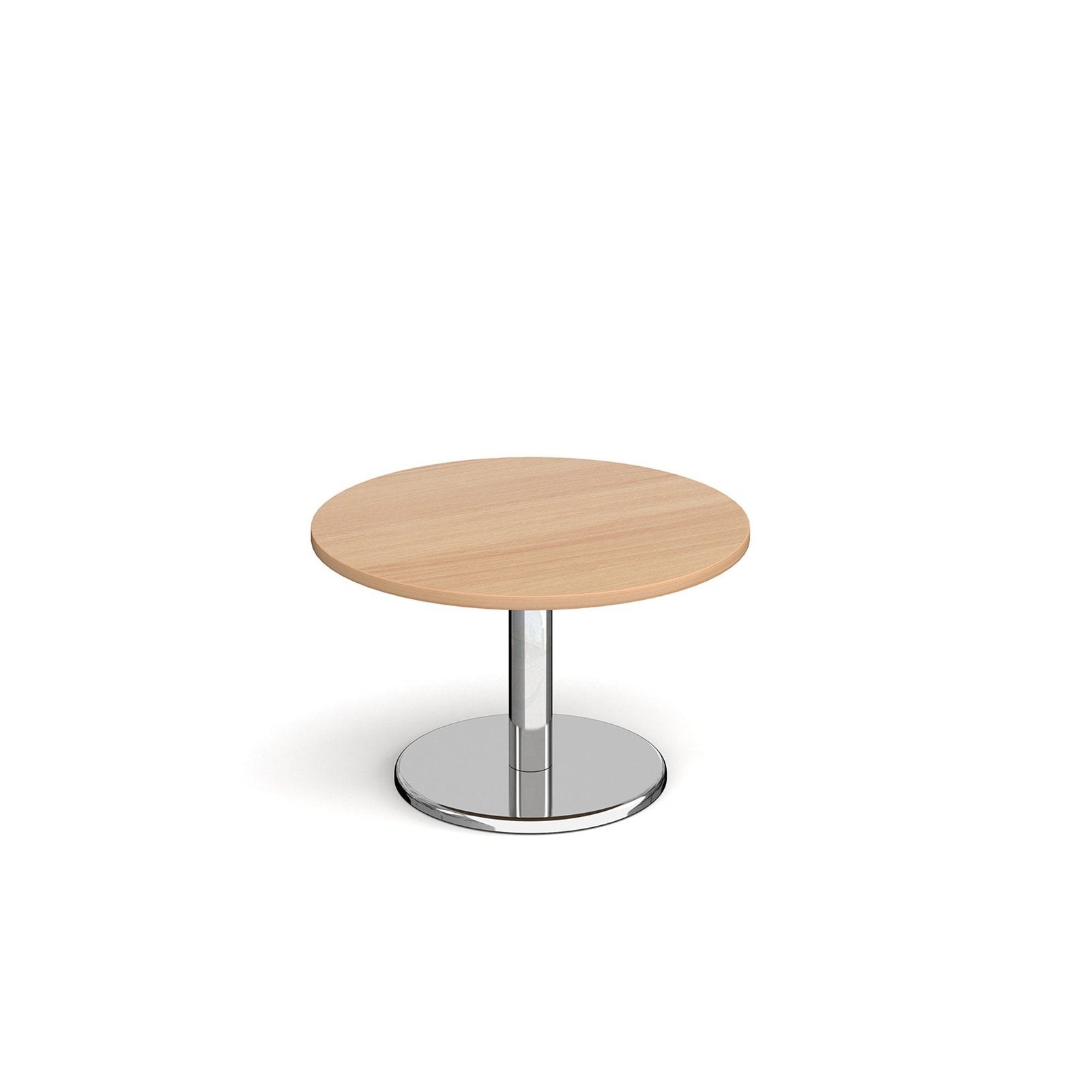 Pisa circular coffee table with round chrome base - Office Products Online
