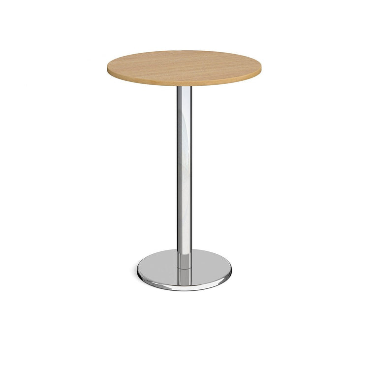 Pisa circular poseur table with round chrome base - Office Products Online