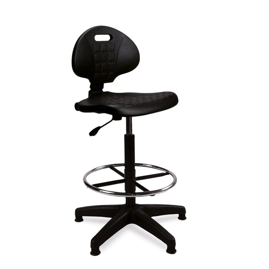 Polyurethane Draughtsman Chair with Spring Loaded Backrest Mechanism - Office Products Online