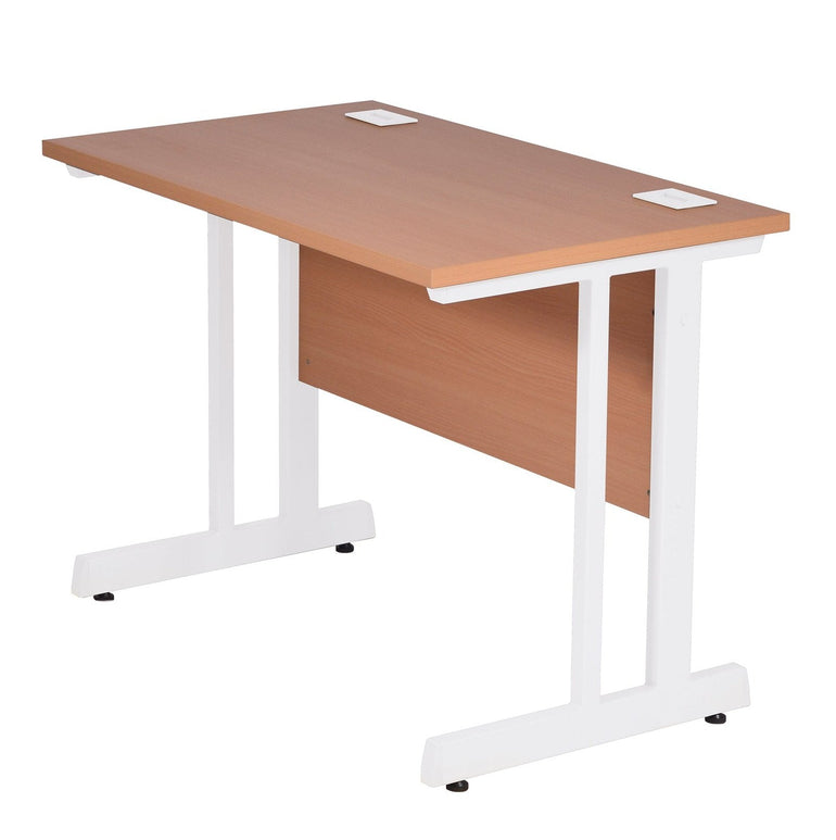 Rectangular Desk - 1000mm Wide with Cable Management & Modesty Panel - Office Products Online