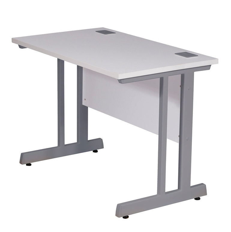 Rectangular Desk - 1000mm Wide with Cable Management & Modesty Panel - Office Products Online