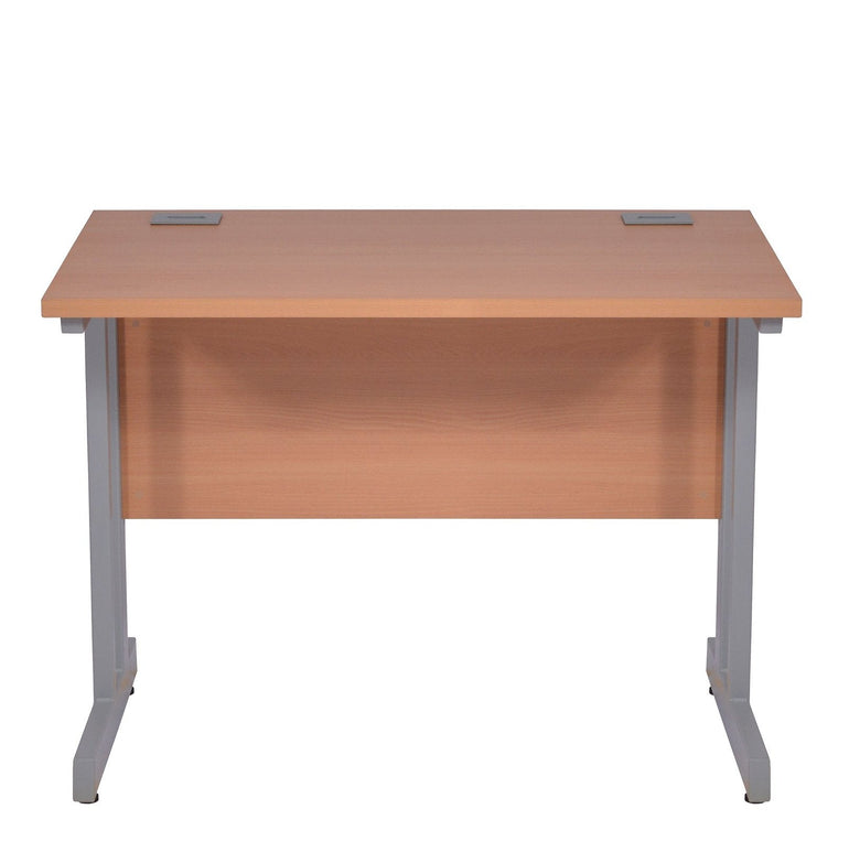 Rectangular Desk - 1000mm Wide with Cable Management & Modesty Panel - Office Products Online
