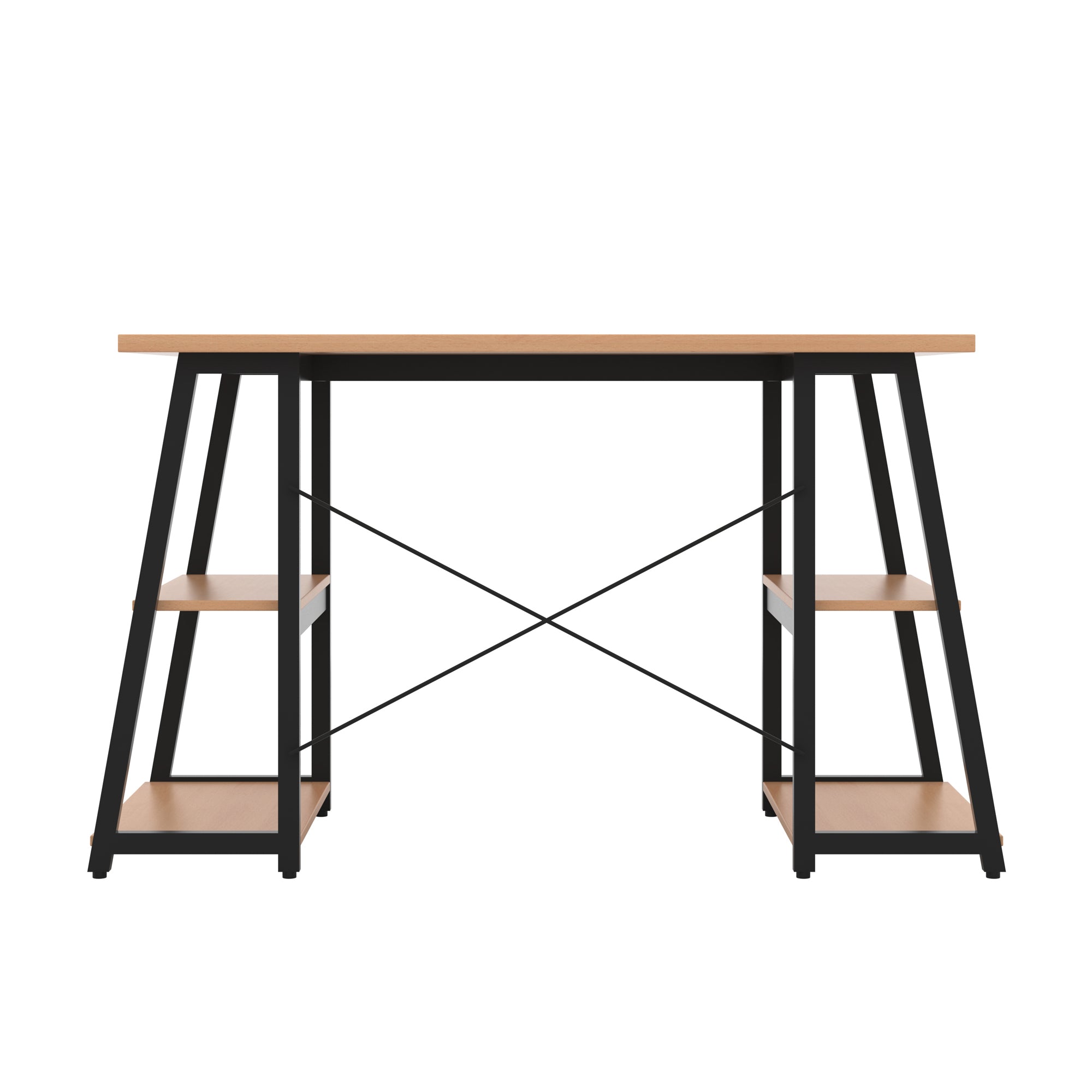 Odell Desk With A-Frame Shelves