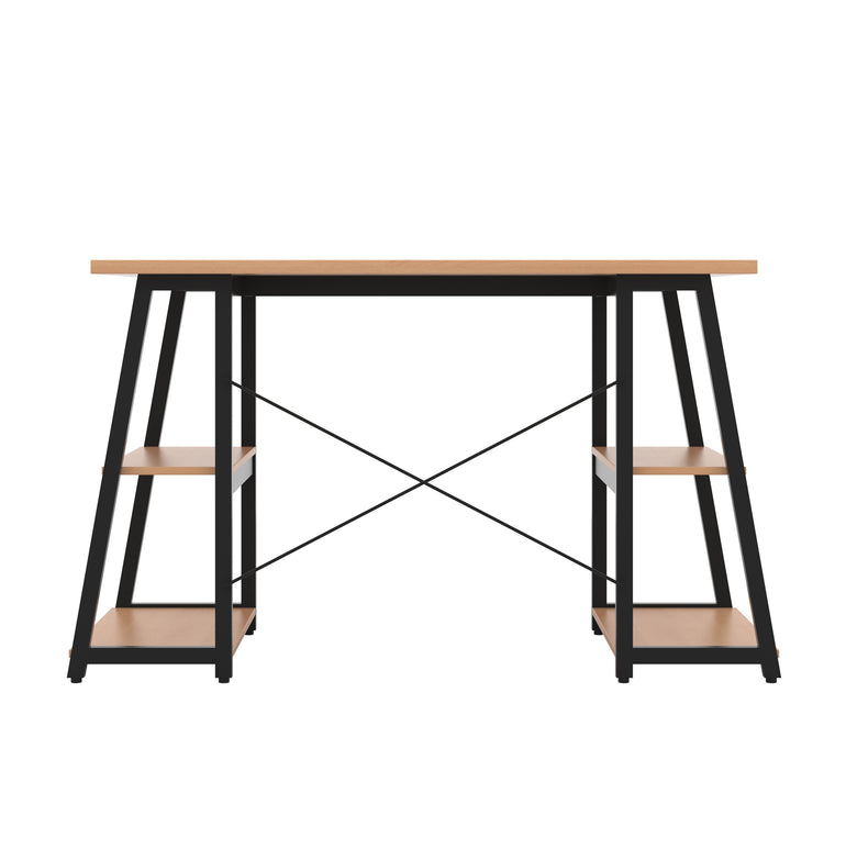 Odell Desk With A-Frame Shelves