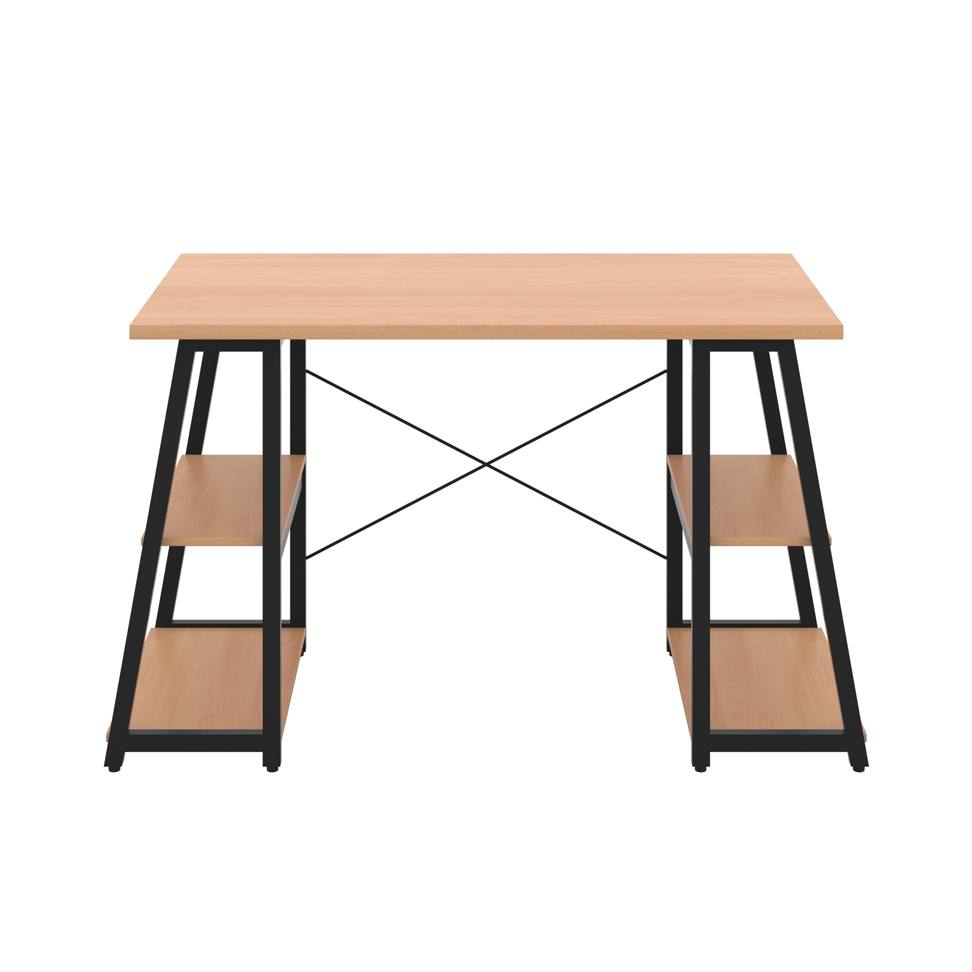 Odell Desk With A-Frame Shelves