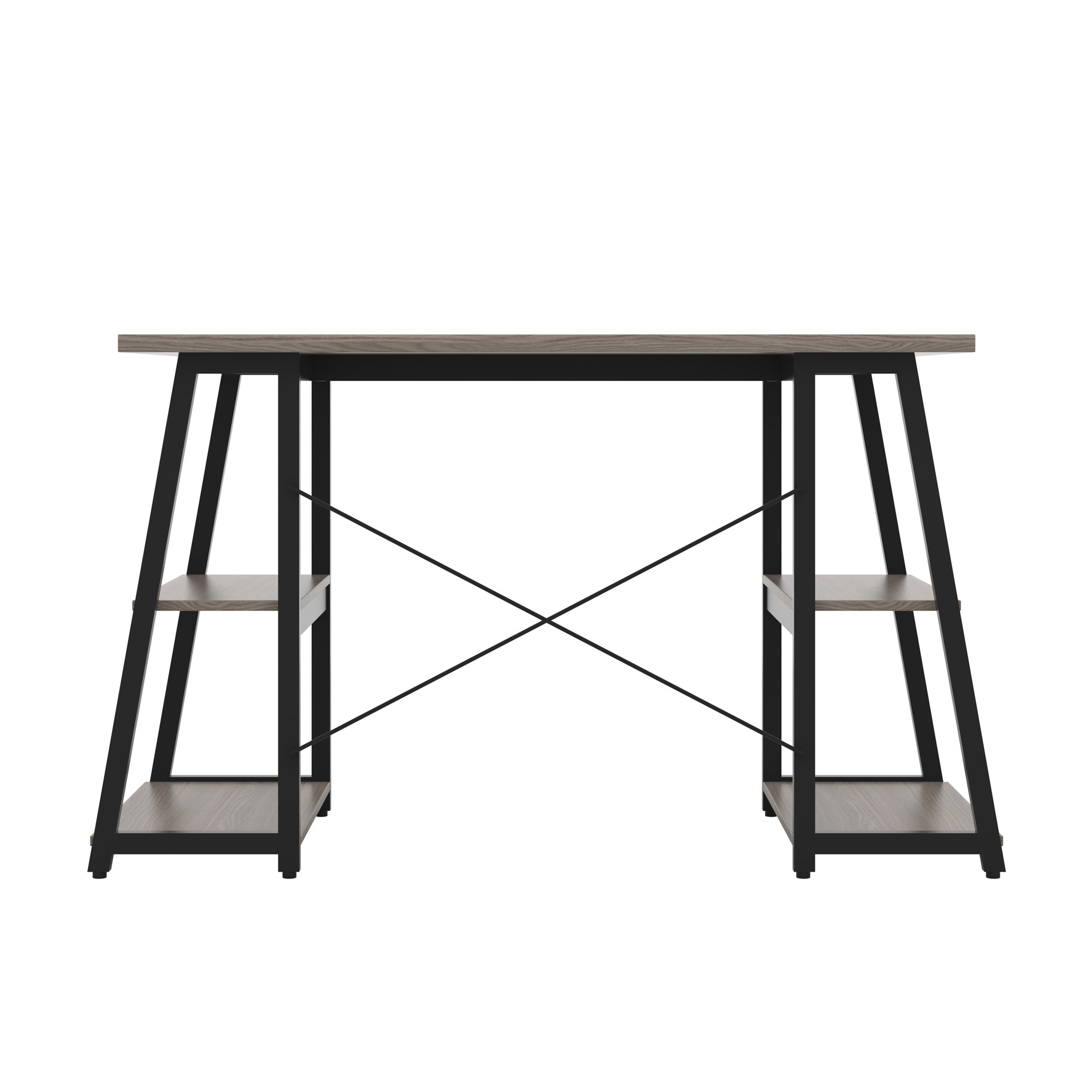 Odell Desk With A-Frame Shelves