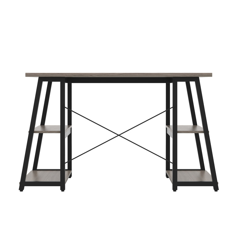 Odell Desk With A-Frame Shelves