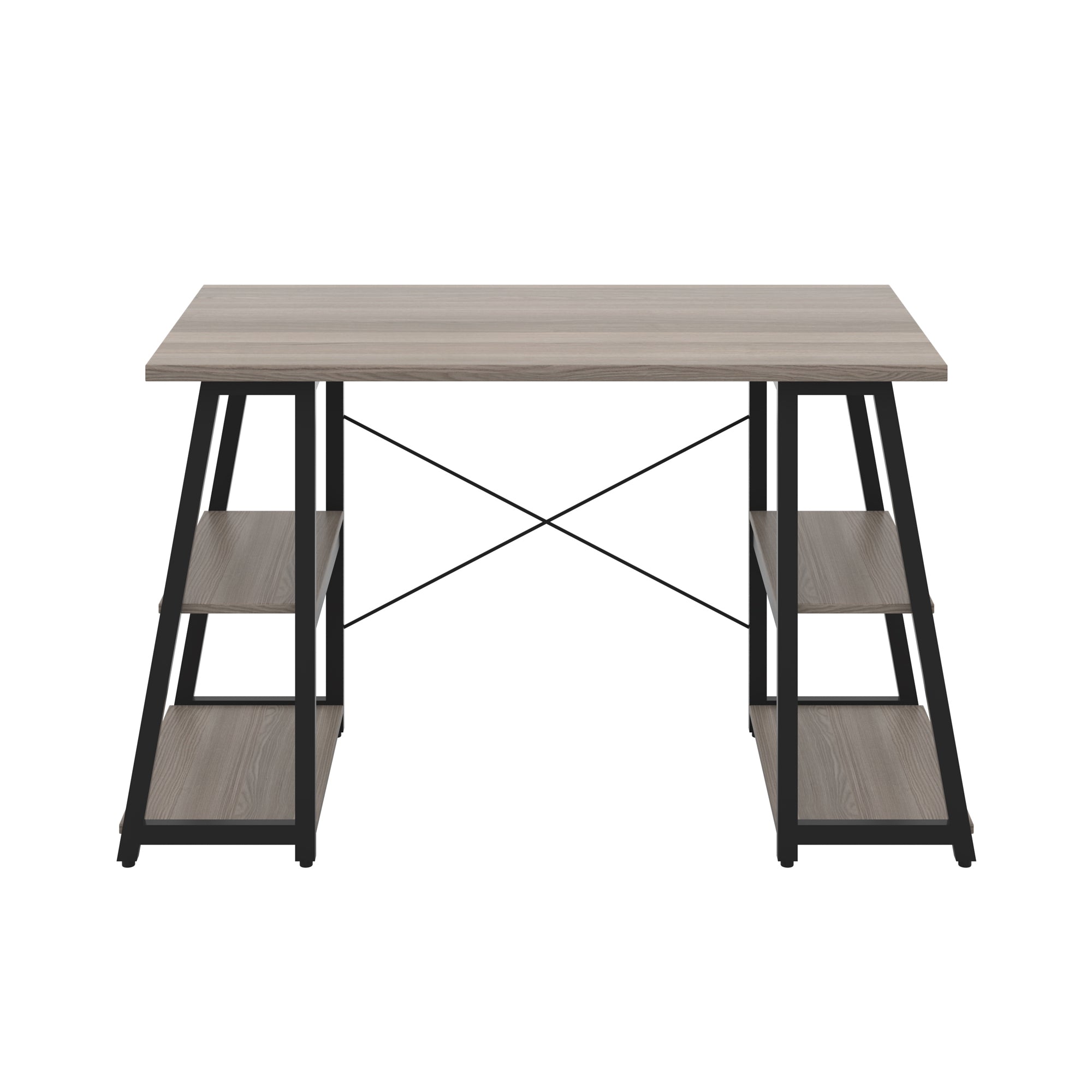 Odell Desk With A-Frame Shelves