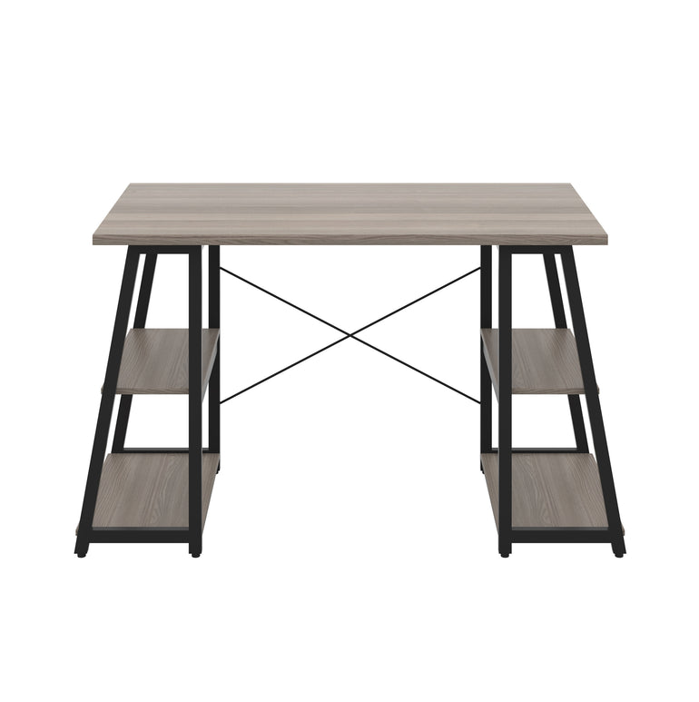 Odell Desk With A-Frame Shelves
