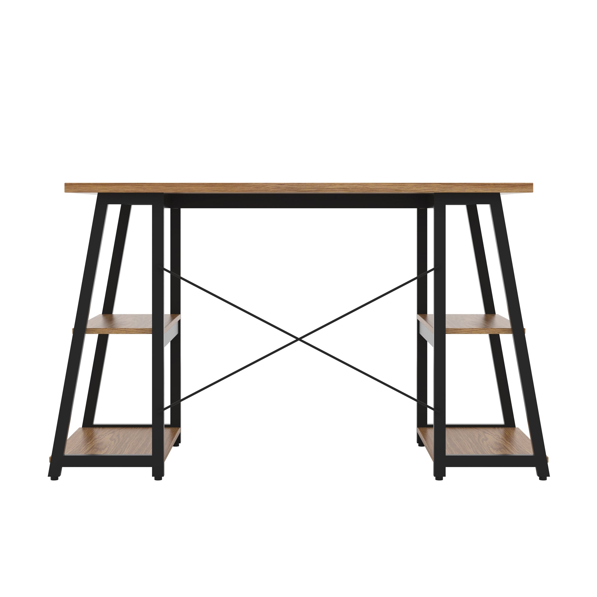 Odell Desk With A-Frame Shelves