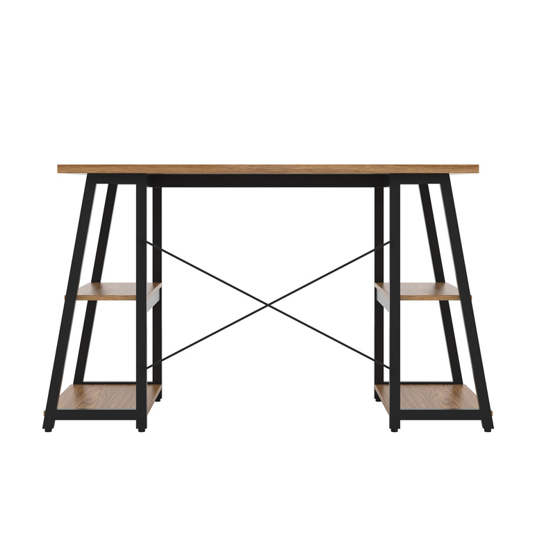 Odell Desk With A-Frame Shelves