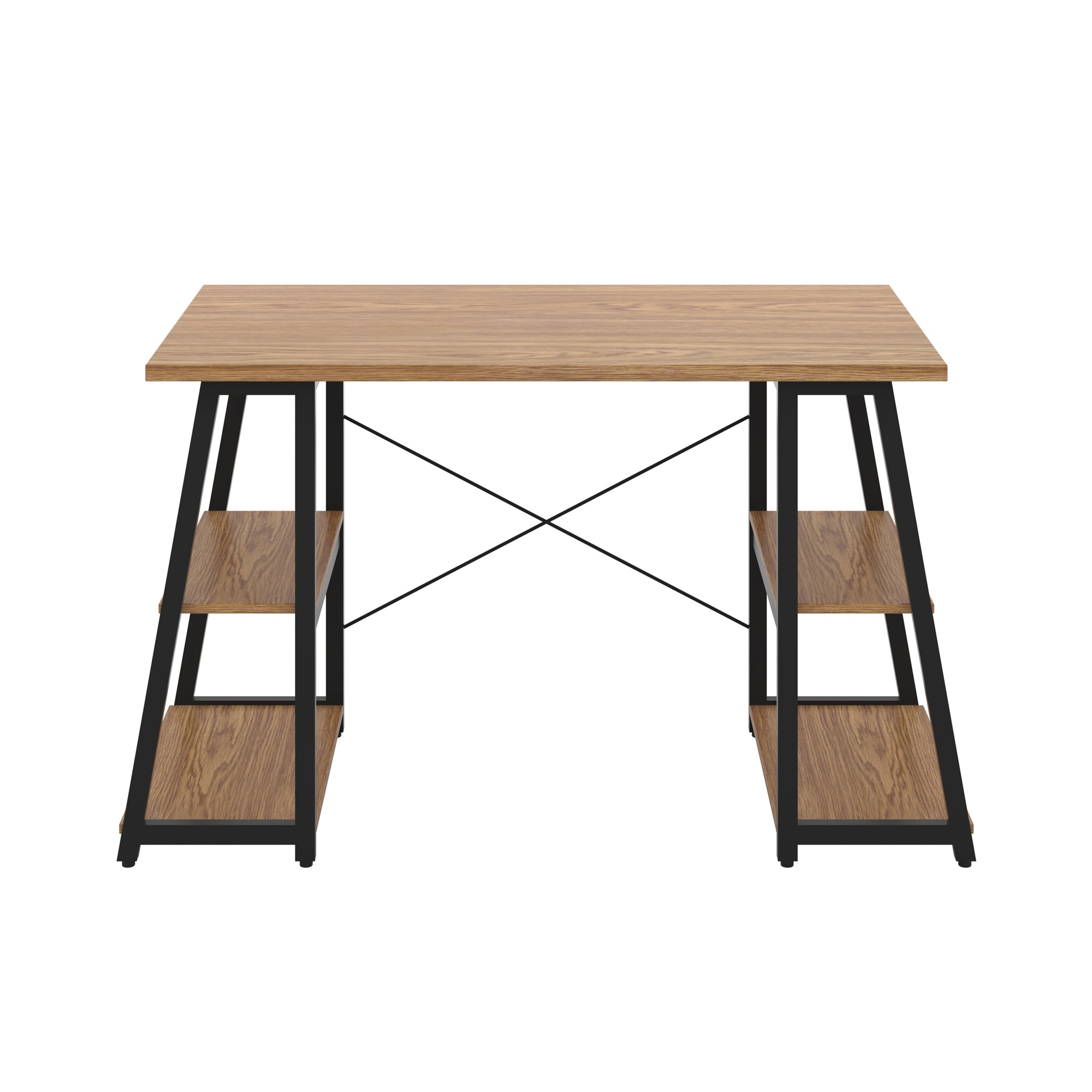 Odell Desk With A-Frame Shelves
