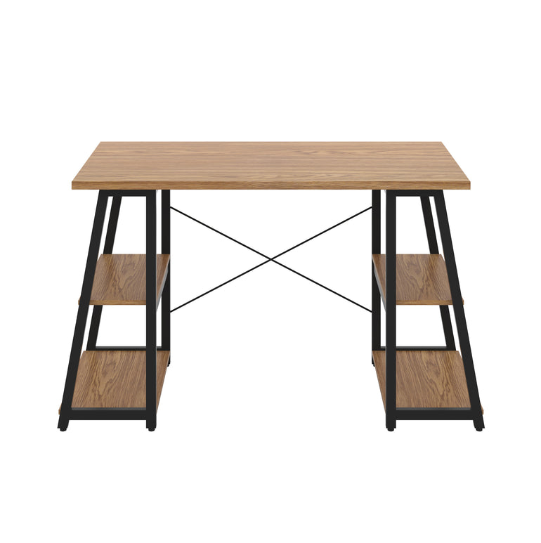 Odell Desk With A-Frame Shelves
