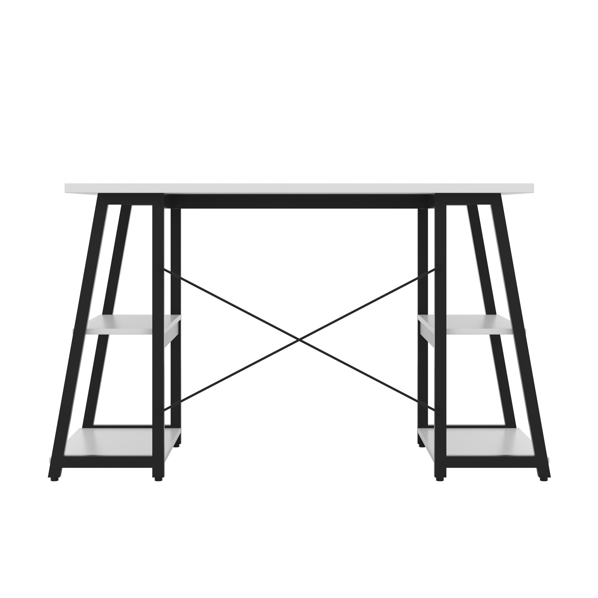 Odell Desk With A-Frame Shelves
