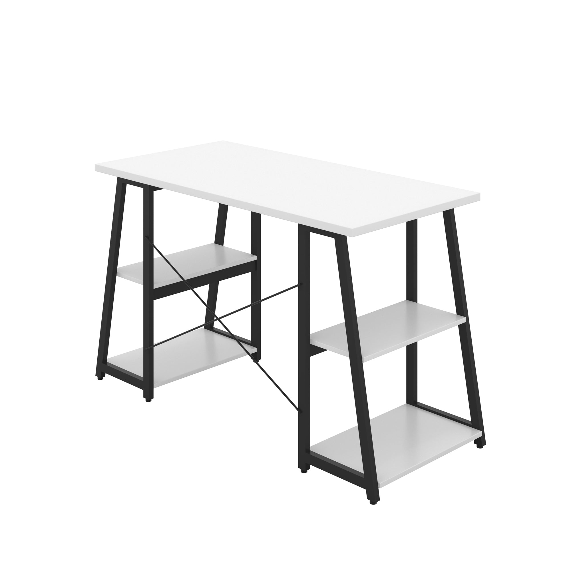 Odell Desk With A-Frame Shelves
