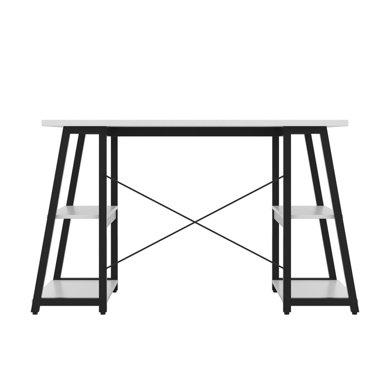 Odell Desk With A-Frame Shelves