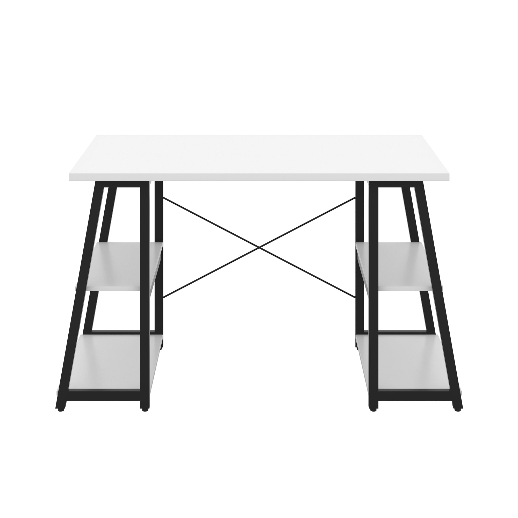 Odell Desk With A-Frame Shelves