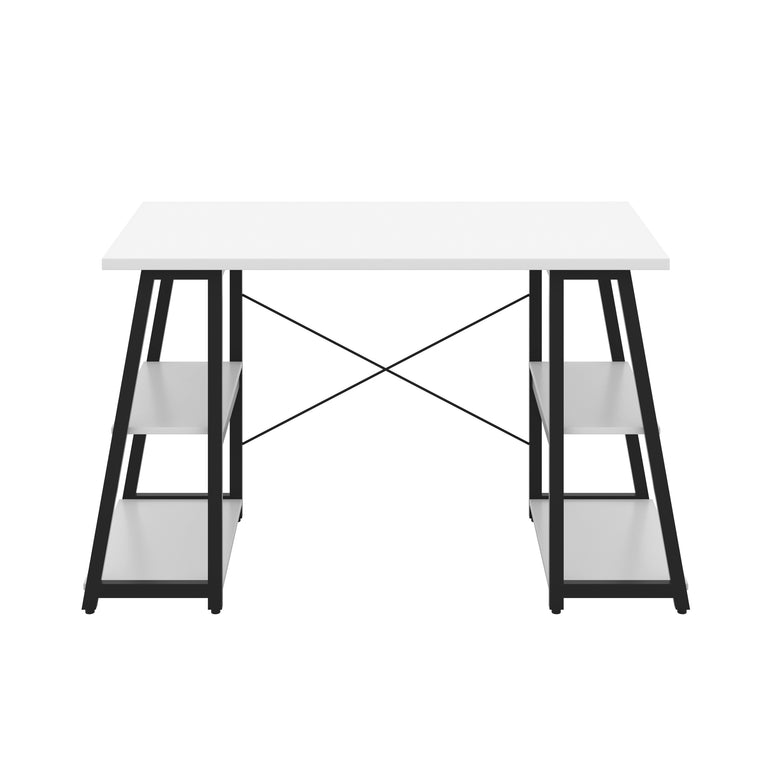 Odell Desk With A-Frame Shelves