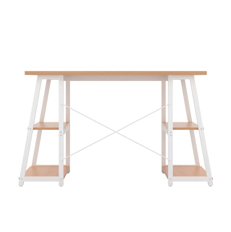 Odell Desk With A-Frame Shelves