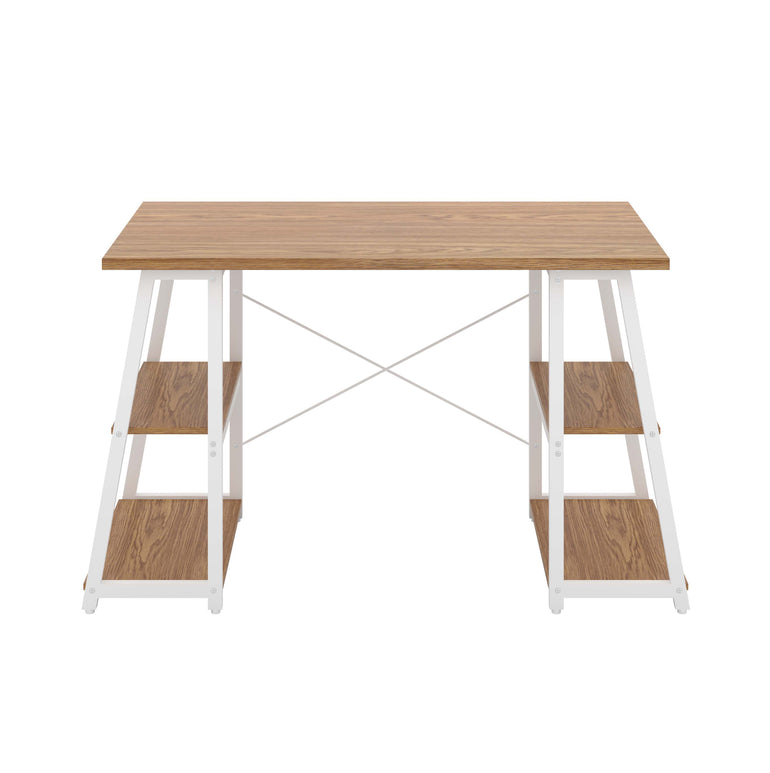 Odell Desk With A-Frame Shelves