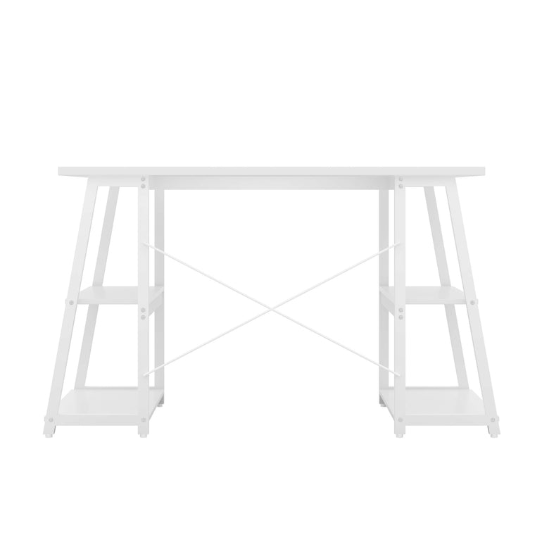 Odell Desk With A-Frame Shelves