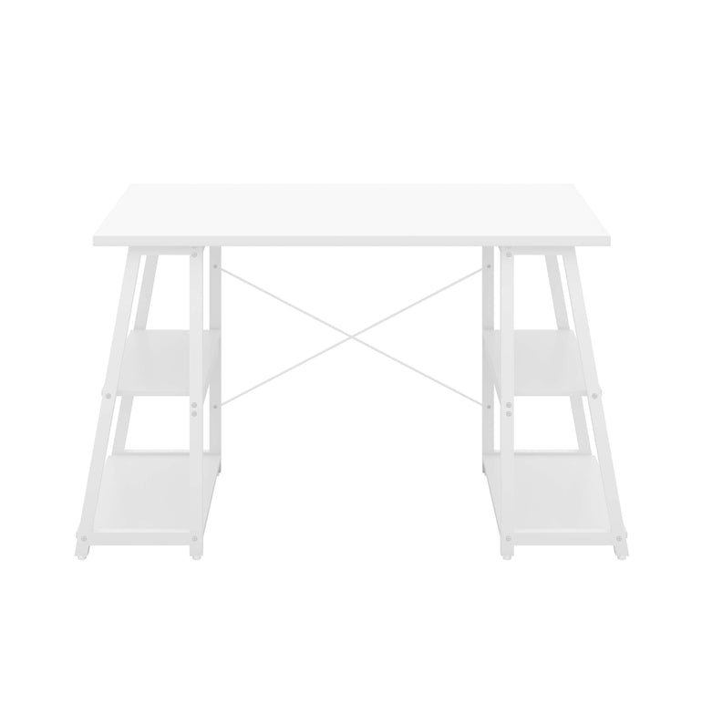 Odell Desk With A-Frame Shelves