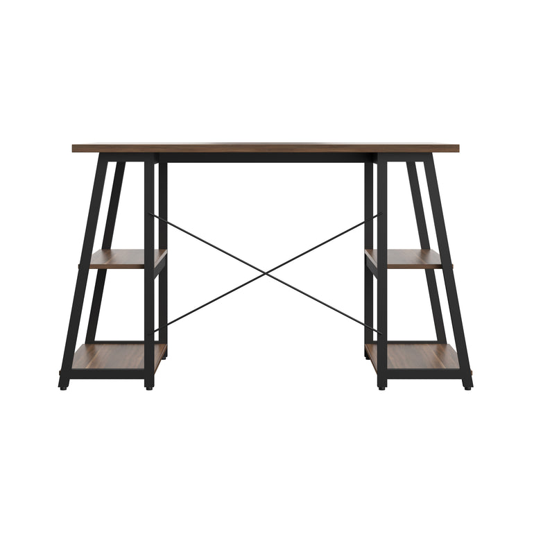 Odell Desk With A-Frame Shelves