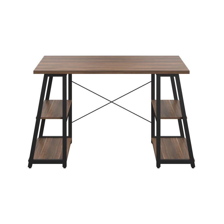 Odell Desk With A-Frame Shelves