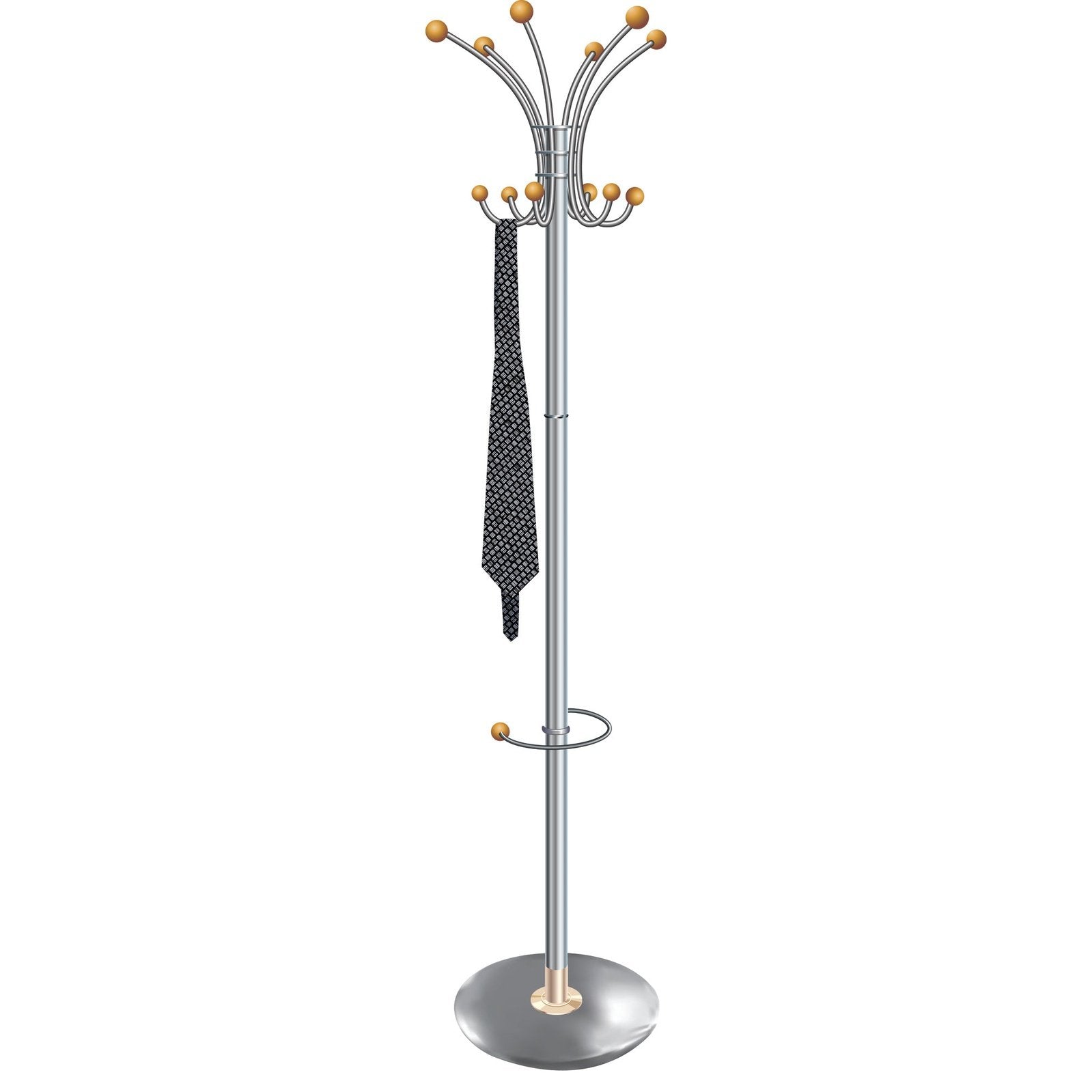 Dynamic City Coat Stand - Metal Self-Assembly 1780mm Height, 380mm Width & Depth - 1 Year Guarantee
